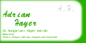 adrian hayer business card